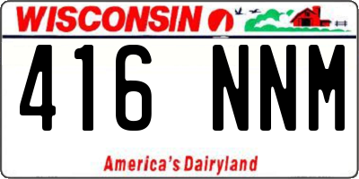 WI license plate 416NNM