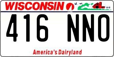 WI license plate 416NNO