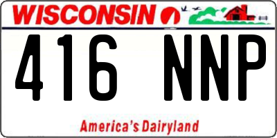 WI license plate 416NNP