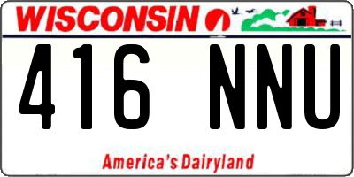 WI license plate 416NNU