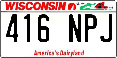 WI license plate 416NPJ