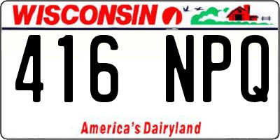 WI license plate 416NPQ