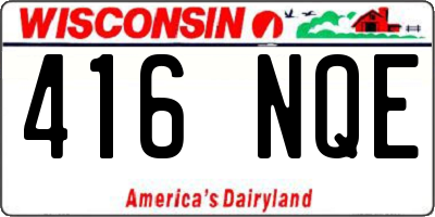 WI license plate 416NQE