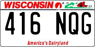 WI license plate 416NQG