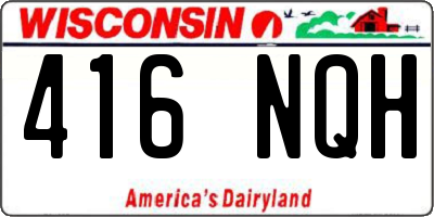 WI license plate 416NQH