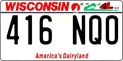 WI license plate 416NQO