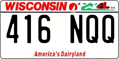 WI license plate 416NQQ