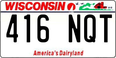 WI license plate 416NQT