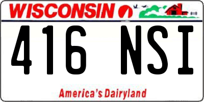 WI license plate 416NSI
