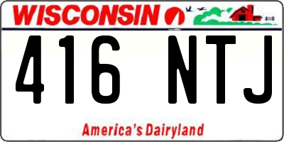 WI license plate 416NTJ
