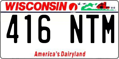 WI license plate 416NTM