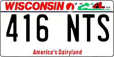 WI license plate 416NTS