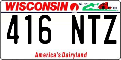WI license plate 416NTZ