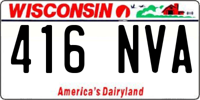 WI license plate 416NVA