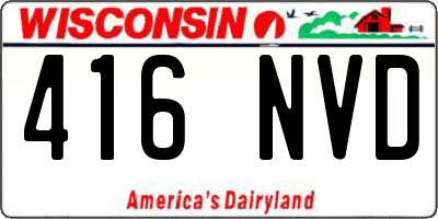WI license plate 416NVD