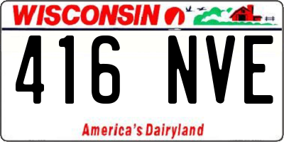 WI license plate 416NVE