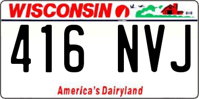 WI license plate 416NVJ