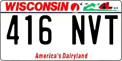 WI license plate 416NVT