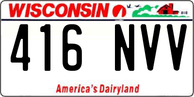 WI license plate 416NVV