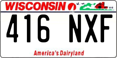WI license plate 416NXF