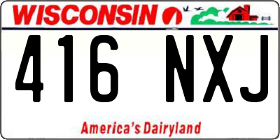 WI license plate 416NXJ