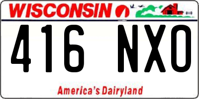WI license plate 416NXO
