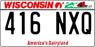 WI license plate 416NXQ