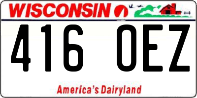 WI license plate 416OEZ