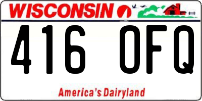 WI license plate 416OFQ
