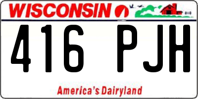 WI license plate 416PJH