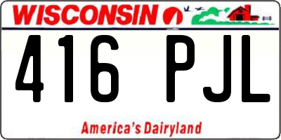WI license plate 416PJL