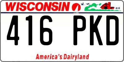 WI license plate 416PKD