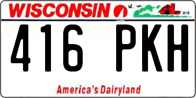 WI license plate 416PKH
