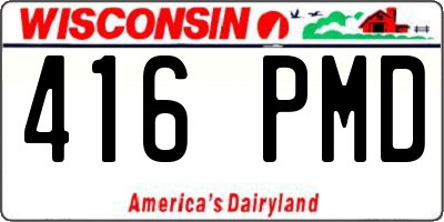 WI license plate 416PMD