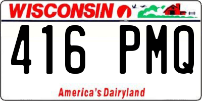 WI license plate 416PMQ