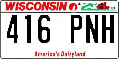 WI license plate 416PNH