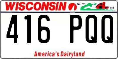 WI license plate 416PQQ