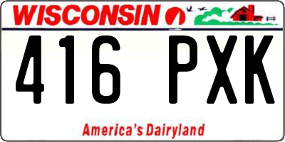 WI license plate 416PXK