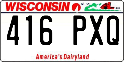 WI license plate 416PXQ