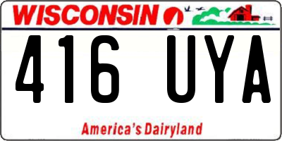 WI license plate 416UYA