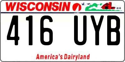 WI license plate 416UYB