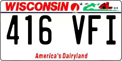 WI license plate 416VFI