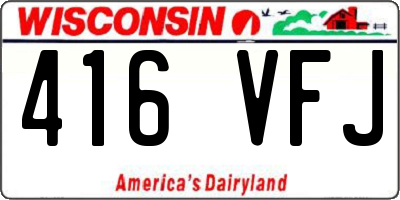 WI license plate 416VFJ