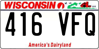 WI license plate 416VFQ