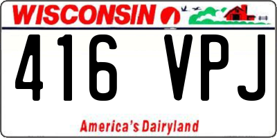 WI license plate 416VPJ