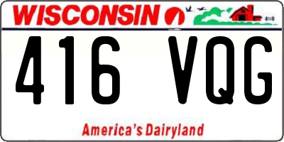 WI license plate 416VQG