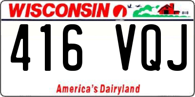WI license plate 416VQJ