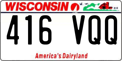 WI license plate 416VQQ