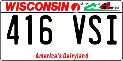 WI license plate 416VSI