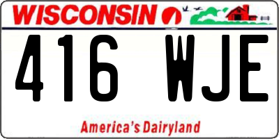 WI license plate 416WJE